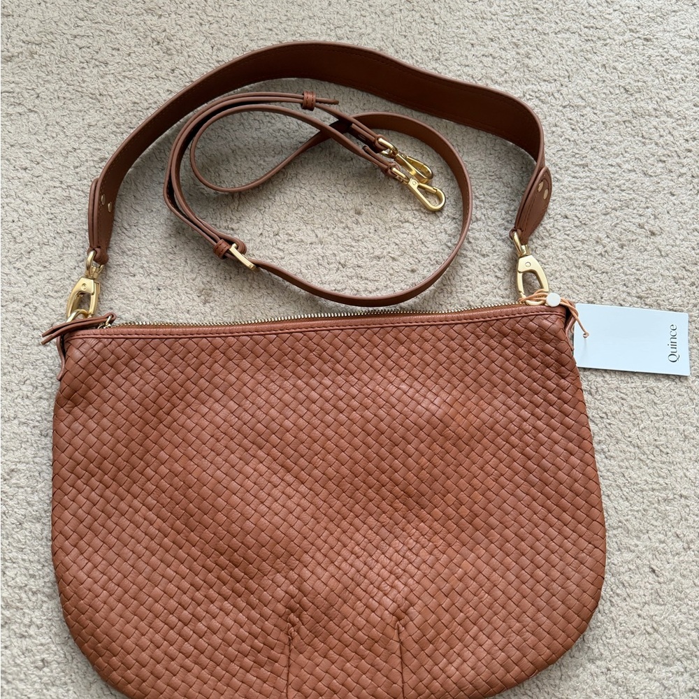 Quince Crescent Shoulder Bag - Cognac - Picture 2 of 3